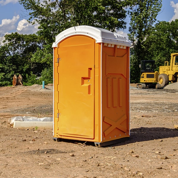 how often are the porta potties cleaned and serviced during a rental period in Idalia CO